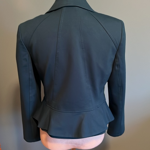 INC Moto Blazer Med with bronze zipper detail. - Picture 2 of 7